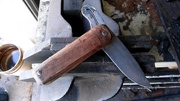 Making a forge welded friction folding knife