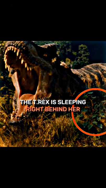 The T.Rex Is Sleeping Right Behind Her 💀 | Jurassic World Rebirth | #edit #jurassicworld #shorts |