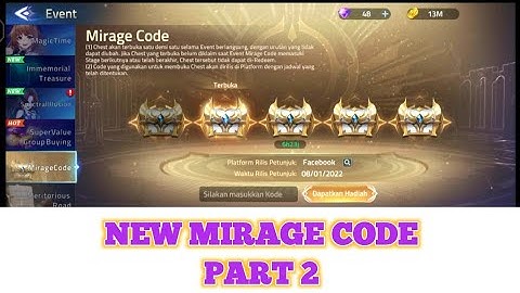 NEW MIRAGE CODE 2 CLARA Mobile Legends: Adventure