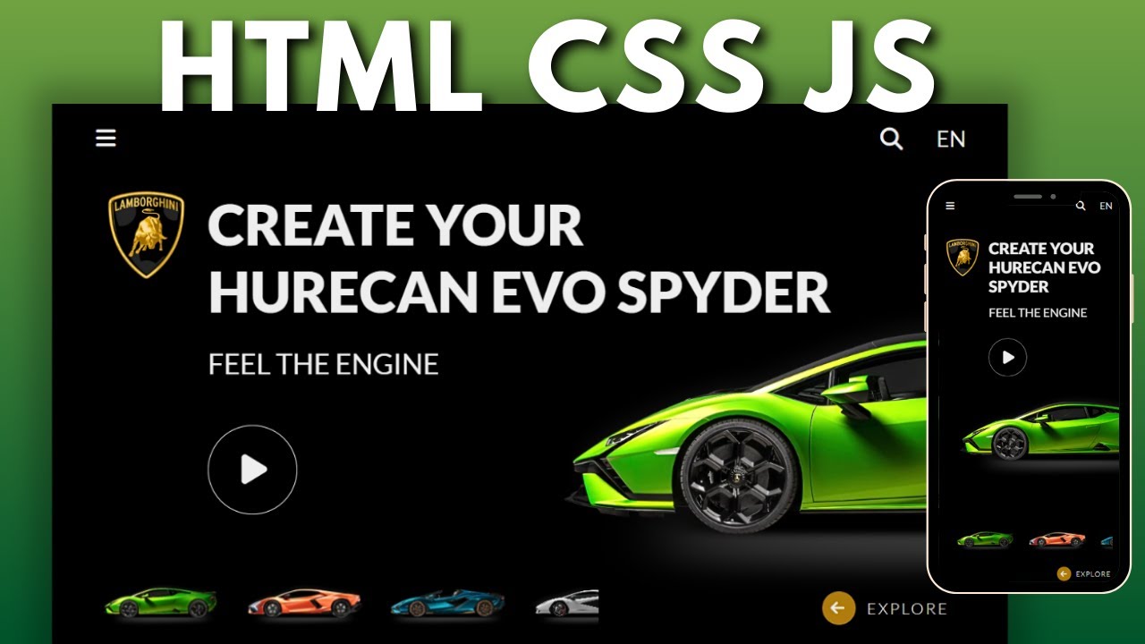 How to Build a Dynamic & Responsive Sports Car Website Landing Page ...
