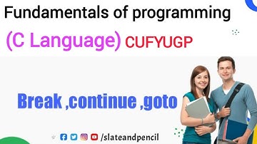 Fundamentals of programming C language| Break continue goto|Malayalam Tutorial