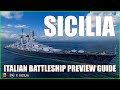 Sicilia italian battleship regia marina world of warships wows preview