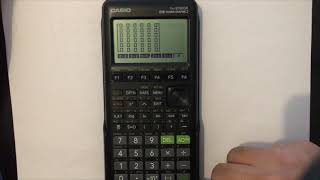 Cantidad maxima de filas y columnas permitidas en la Casio fx-9750GIII