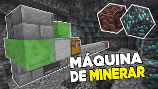 Máquina MINERADORA Automática FÁCIL de Fazer no MINECRAFT BEDROCK screenshot 4