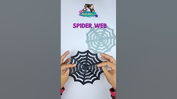Craft up some Halloween decor with paper spider webs! 🎃🕸️ #shorts #papergirls #papercraft #kids