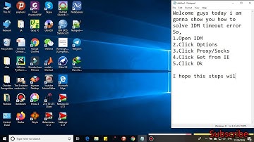 Internet Download Manager (IDM) timeout error solved (working) !!!