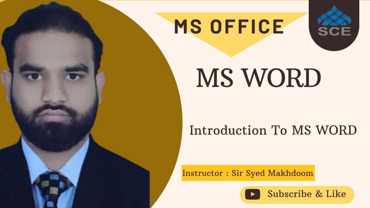 Sir Muhammad Computer MS WORD| Introduction to Ms Word | SIR Muhammad Makhdoom | SUFFAH ...