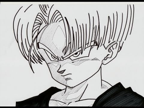 No 350 Dbz How To Draw Trunks トランクス Youtube