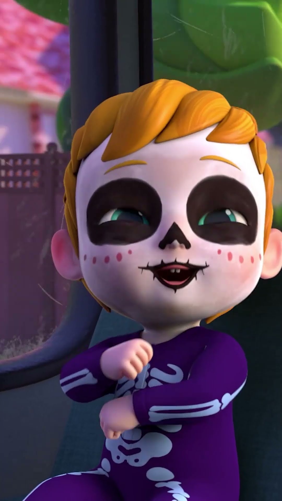 Wheels on the bus Halloween | Part 01| Nursery Rhymes \u0026 Toddlers | NuNu Tv