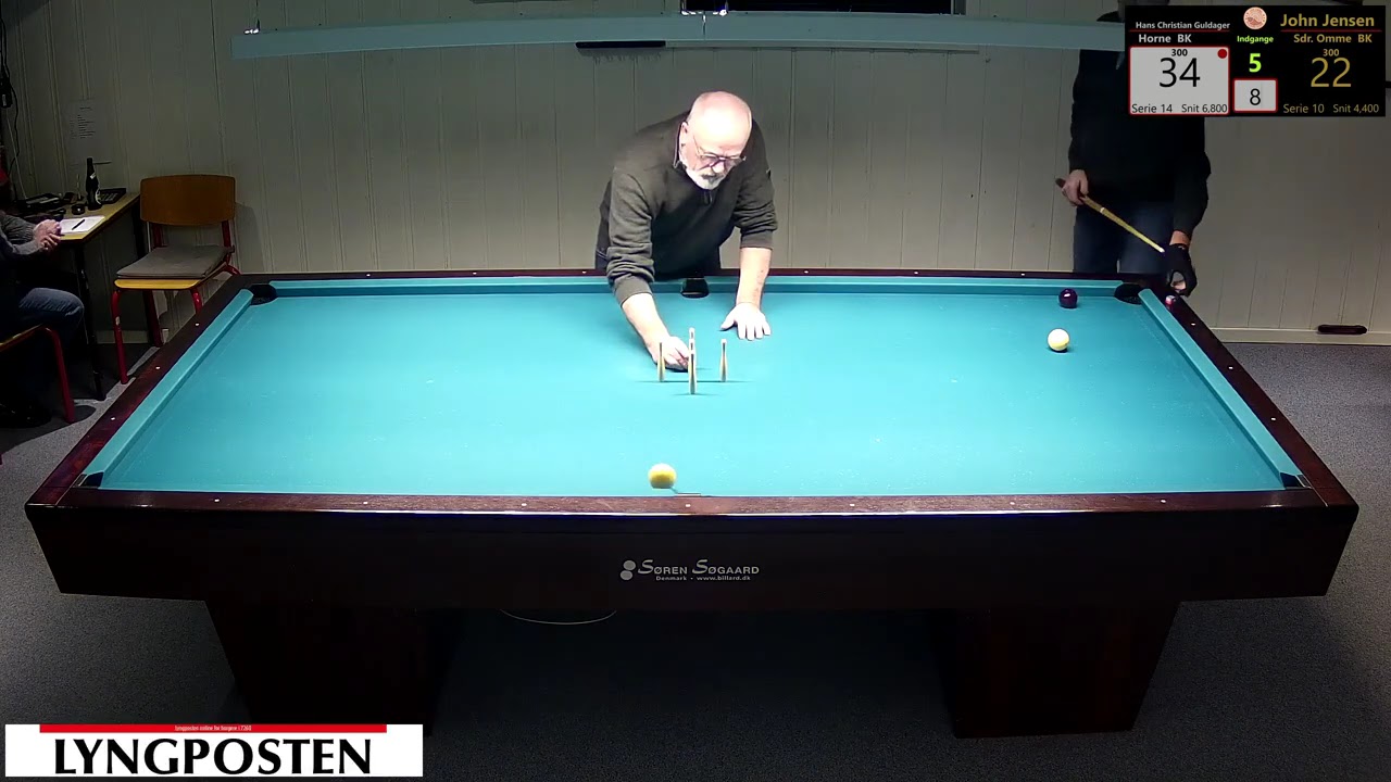 VBU Serie Sdr. Omme BK John Jensen vs. Horne BK Hans Christian Guldager bord 2