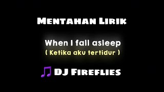 Download lagu Lirik & Terjemahan Lagu DJ Fireflies by DJ Santuy