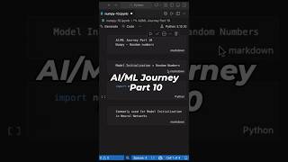 AI/ML Journey Part 10 #machinelearning #ai #python #coding #reels #shorts