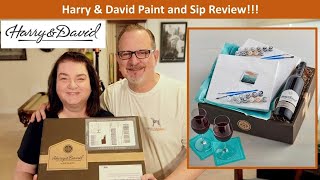 Harry & David - Paint & Sip Review #unboxing  #winetasting #datenight
