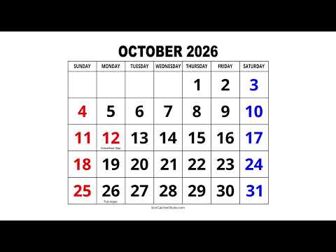 The 1st Day of October 2026