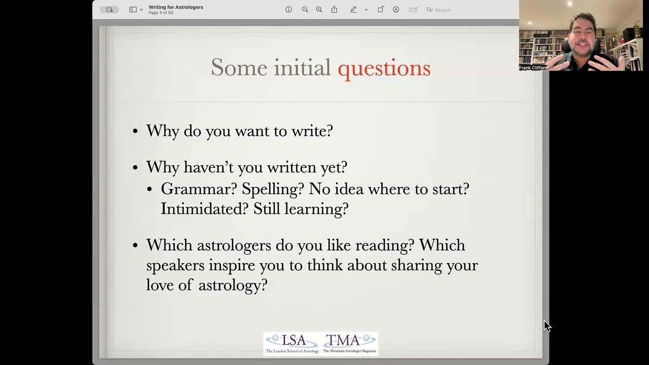 Frank Clifford - Writing for Astrologers