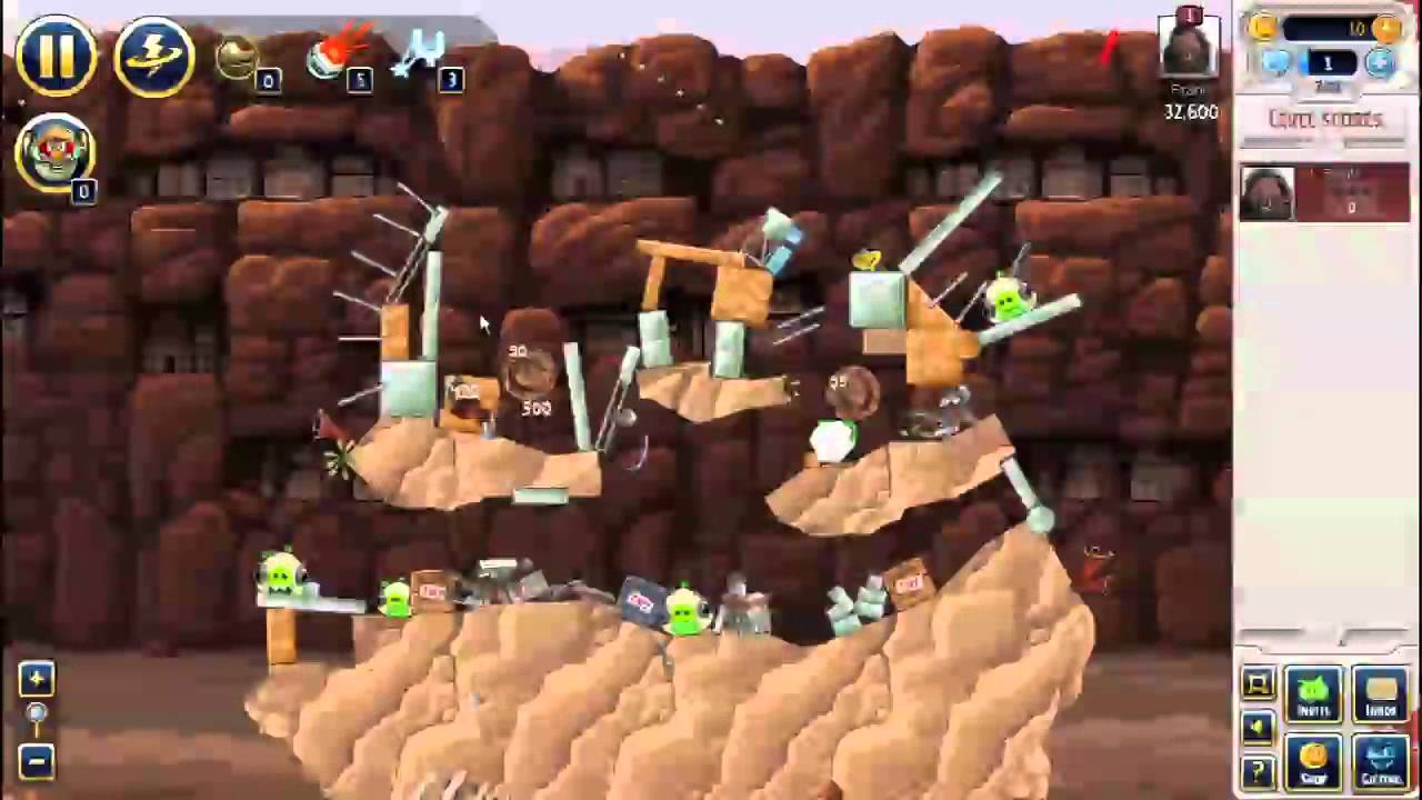 Angry Birds Star Wars Facebook Tournament - Level 5 - Week 1 - 3 Stars Walkthrough