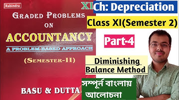 #4 Wbchse Depreciation Class 11 in bengali//Depreciation problem solution from basu dutta