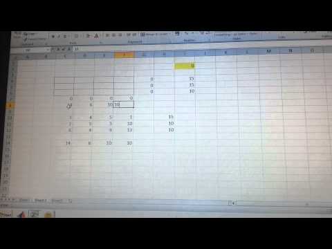 სატრანსპორტო ამოცანა excell_ში ამოხსნილი