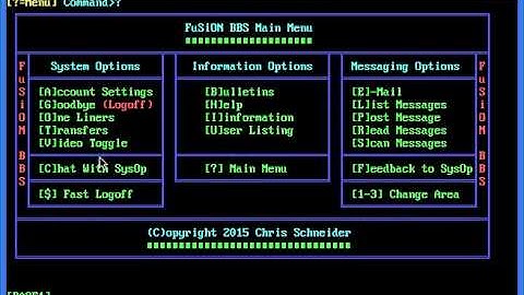 FuSiON BBS V1.0 on TI-99/4A