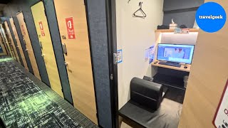 Overnight Stay in Japan's Internet Cafe Private Capsule | Bb Cafe Shin-Osaka