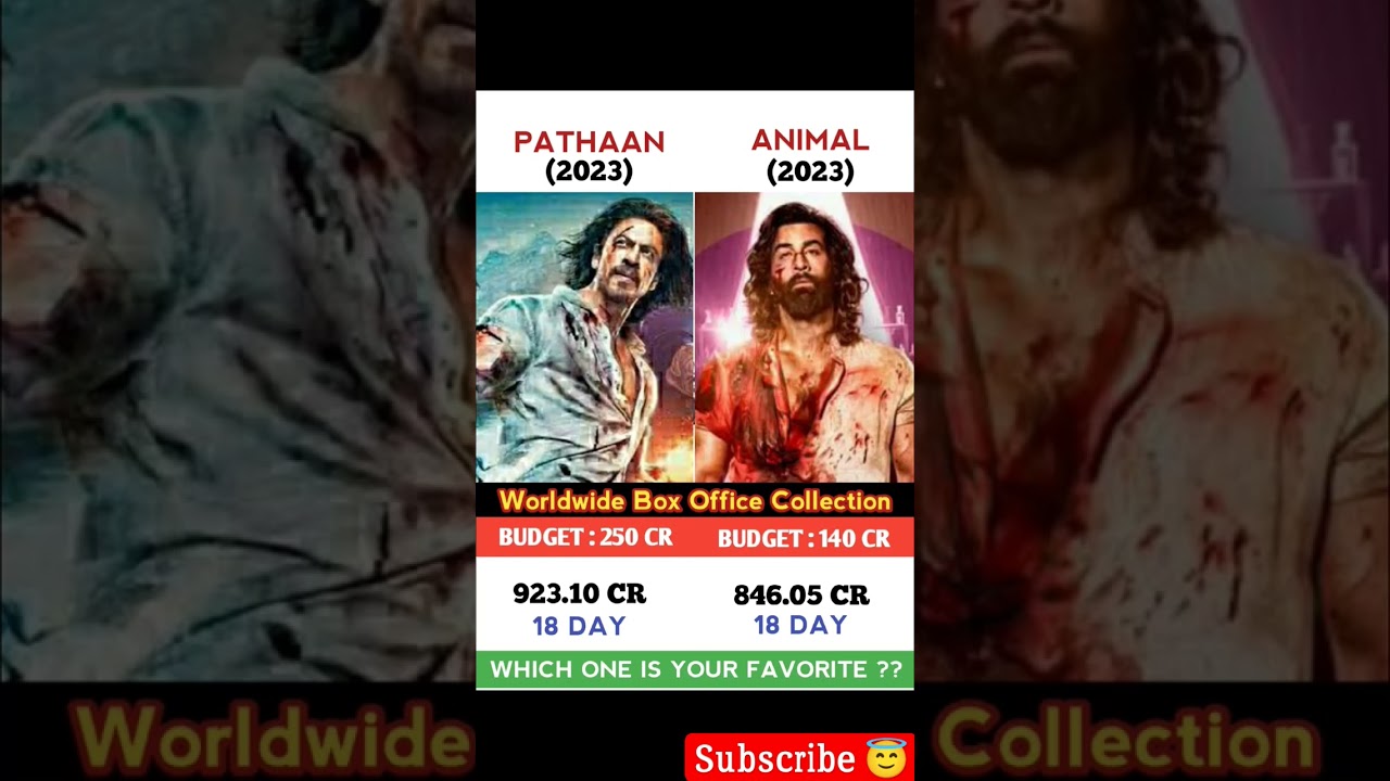 Pathan vs Animal 18 Day Collection 🔥😱 | 