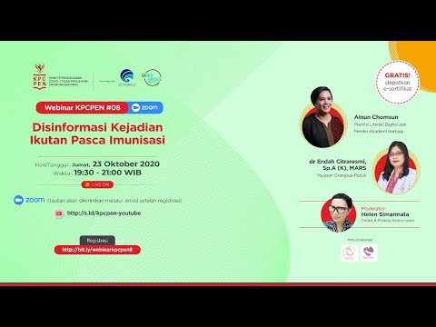 Webinar KPCPEN: Disinformasi Kejadian Ikutan Pasca Imunisasi