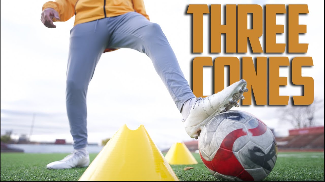 8 First Touch Soccer Drills You Can Do With Only Three Cones - YouTube