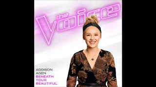 Video thumbnail of "Addison Agen - Beneath Your Beautiful - Studio Version - The Voice 13"