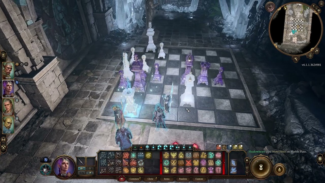 Baldur's gate 3 Chamber of strategy chess puzzle (read comments if different pattern)
