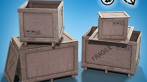 Plywood crates - Realtime render (3D game ready model - VR ready)