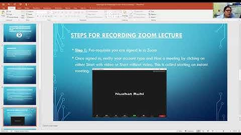 Zoom Lecture Recordings Video  Ruhi