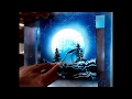 Spray Paint Art TUTORIAL painting a night with spray (pintando una noche con spray)