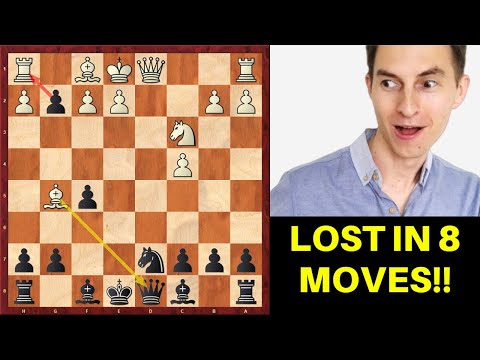 Chess Opening Trick: Master LOST IN 8 MOVES!! 