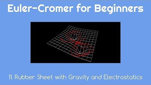 Euler-Cromer Method for Beginners 11. Rubber Sheet with Gravity and Electrostatics