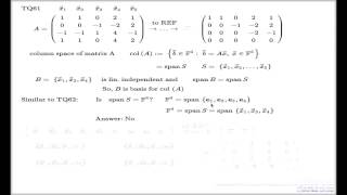 Tutorial Q62 -- extending a set to basis