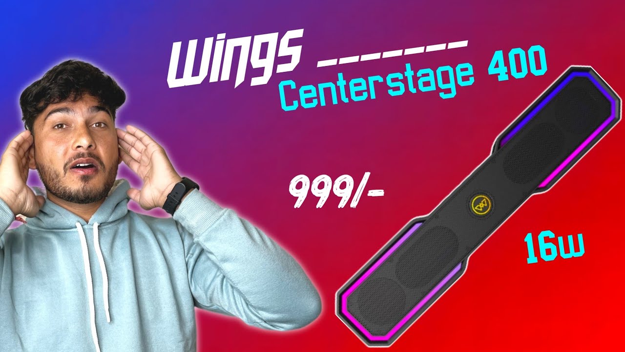 Wings Centrestage 400 Only Rs 999/ ⚡ 16w Sound 5hrs Backup
