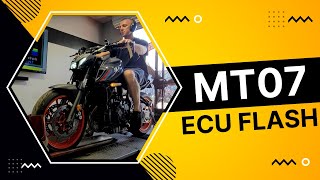 2021 Yamaha MT07 w/ Akrapovic Exhaust ECU Flash + Dyno Tune at Moore Mafia