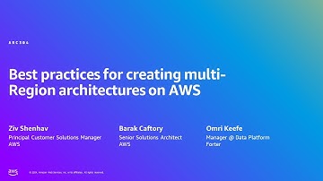 AWS Summit Tel Aviv 2024 - Best practices for creating multi-Region architectures on AWS (ARC304)
