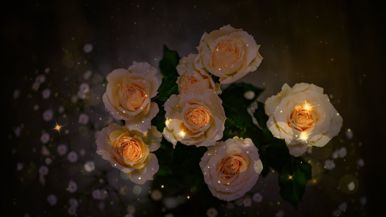 Rose Flowers Video For Wedding Invitation Background Without Watermark