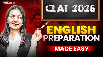 CLAT 2026: How to Prepare for English Language for CLAT 2026 Exam? | English for CLAT