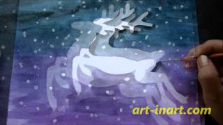 How to draw a Reindeer using watercolor Canadian artist Sharon Y. Zhu shows you how to use watercolor quickly draw Christmas pictures. Music by Tobu.