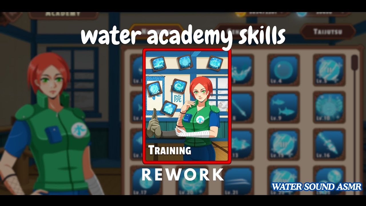 Переработка навыков Водной академии - Tenno Ultimate Ninja RPG - Звук воды ASMR