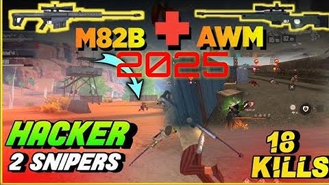 18 Kills Squad Awm Hacker 💪 Awm+AWM || 99% Headshot Rate ! Full gameplay Free fire 🎮📱