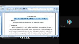 Practical I Role of Industrial Engineer in industry & Case study on Productivity