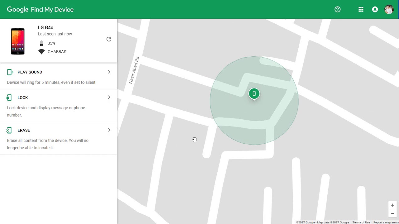 Can you track a device through a Google Account?