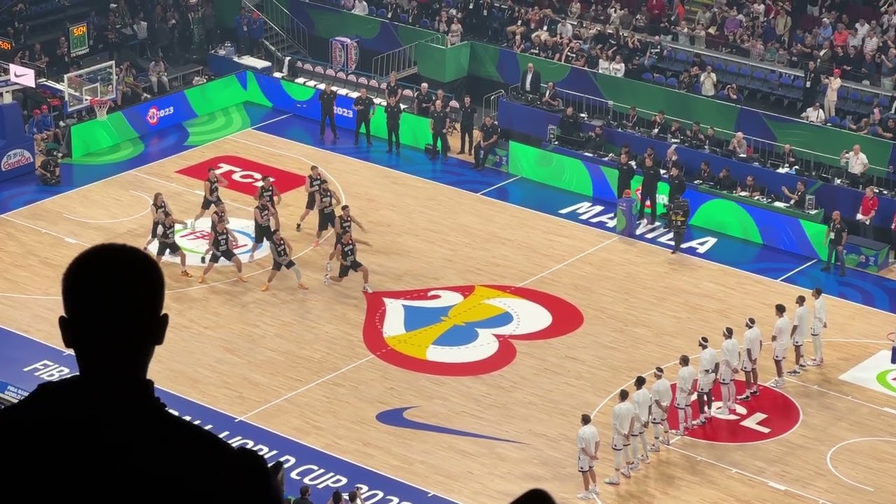 Fiba World Cup 2023 USA vs New Zealand Tall Blacks Haka Dance in Mall of Asia Arena Philippines