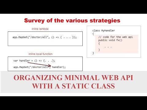 Using a static class for Route Handlers | Organizing Minimal Web Api