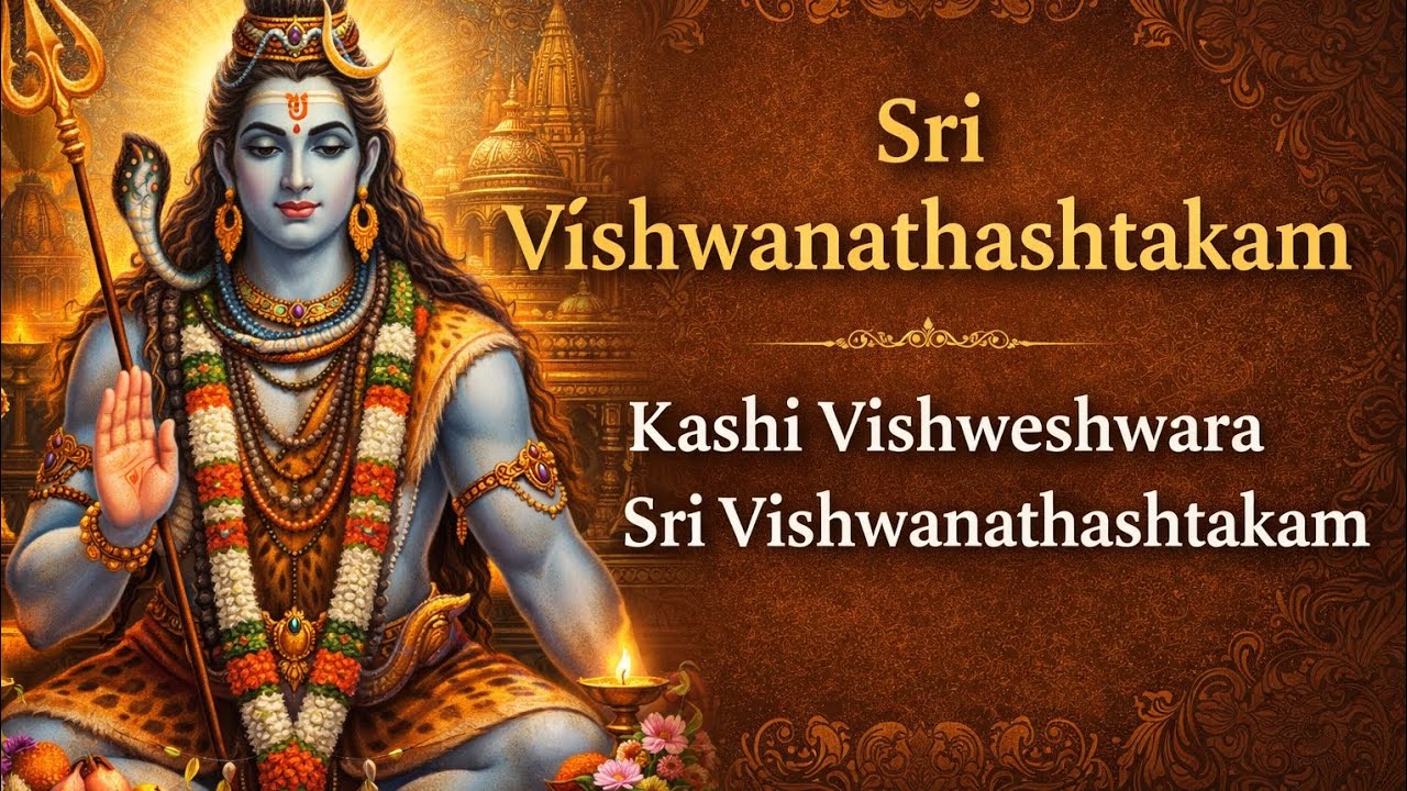 శ్రీ విశ్వనాథాష్టకం# గంగాతరంగ రమణీయ జటా కలాపం# ఆకాశి విశ్వేశ్వరుని అష్టకం