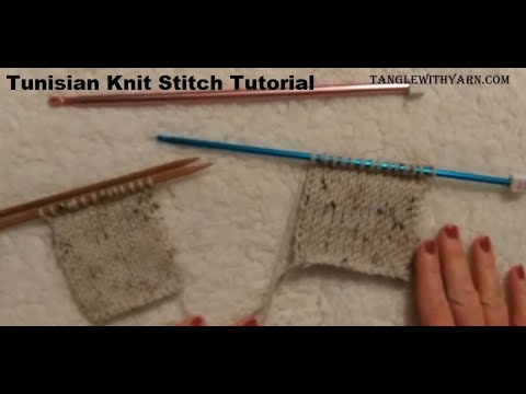 Tunisian Crochet Knit Stitch Tutorial How to do the Tunisian knit ...