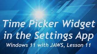 Time Picker Widget in the Windows 11 Settings App